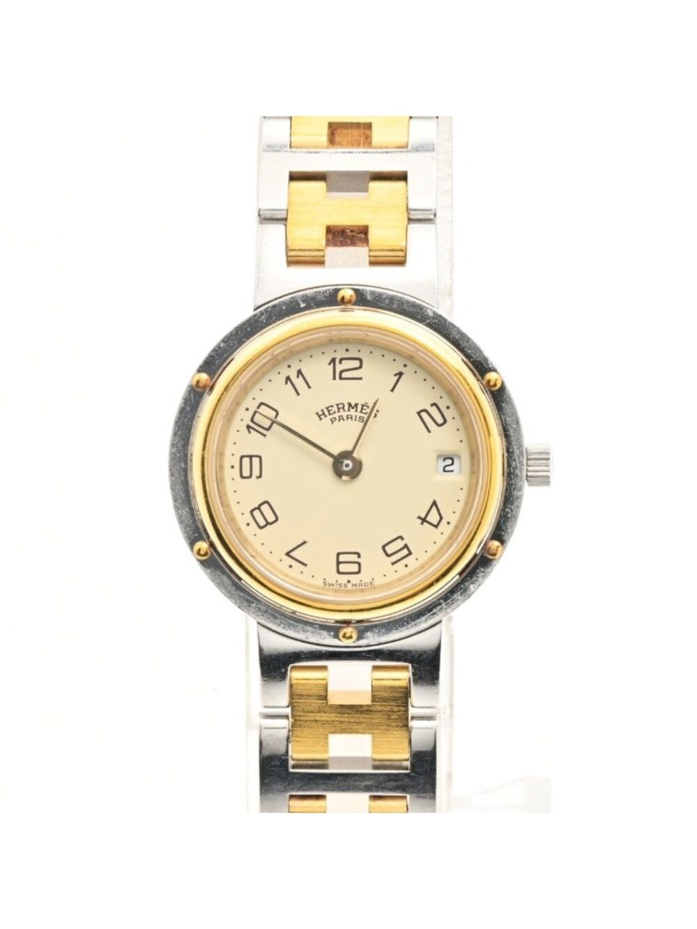 Hermes Watch Clipper Ivory